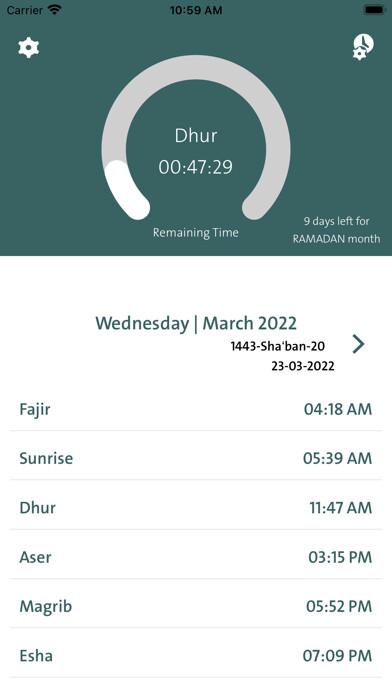 Emulate iPhone app Salaty Salahy using MyAndroid