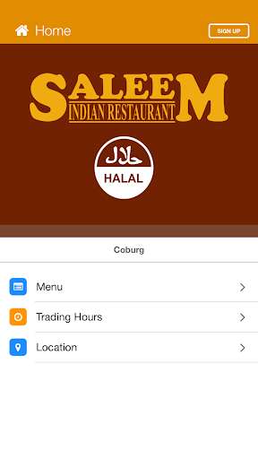 Run android online APK Saleem Indian Restaurant from MyAndroid or emulate Saleem Indian Restaurant using MyAndroid