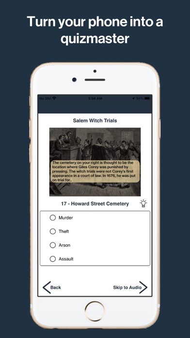 Emulate iPhone app Salem Witches Scavenger Hunt using MyAndroid Emulate iPhone app Salem Witches Scavenger Hunt using MyAndroid
