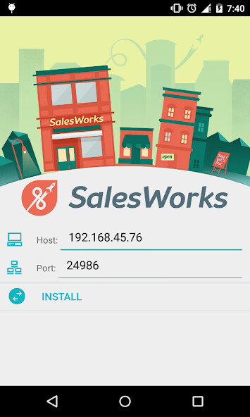 Run android online APK SalesWorks® Installer from MyAndroid or emulate SalesWorks® Installer using MyAndroid Run android online APK SalesWorks® Installer from MyAndroid or emulate SalesWorks® Installer using MyAndroid