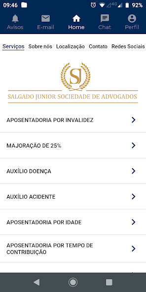 Run android online APK Salgado Junior Sociedade de Advogados from MyAndroid or emulate Salgado Junior Sociedade de Advogados using MyAndroid