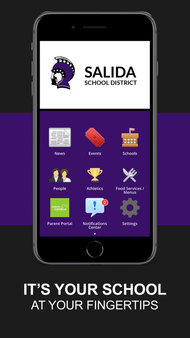Emulate iPhone app Salida School District using MyAndroid