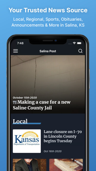 Emulate iPhone app Salina Post by Eagle using MyAndroid Emulate iPhone app Salina Post by Eagle using MyAndroid