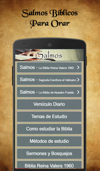 Run android online APK Salmos Biblicos para Orar from MyAndroid or emulate Salmos Biblicos para Orar using MyAndroid