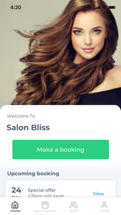 Emulate iPhone app Salon Bliss! using MyAndroid Emulate iPhone app Salon Bliss! using MyAndroid