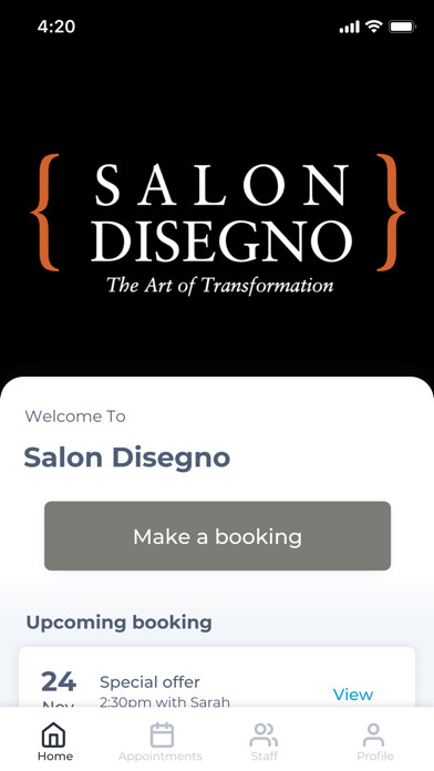 Emulate iPhone app Salon Disegno using MyAndroid Emulate iPhone app Salon Disegno using MyAndroid