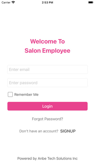 Emulate iPhone app Salon Employee using MyAndroid
