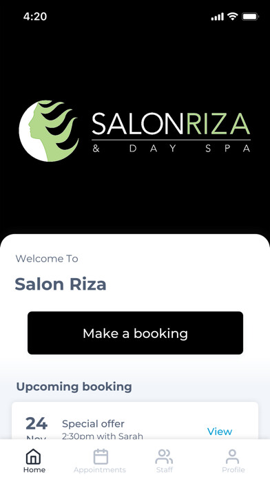 Emulate iPhone app Salon Riza using MyAndroid Emulate iPhone app Salon Riza using MyAndroid
