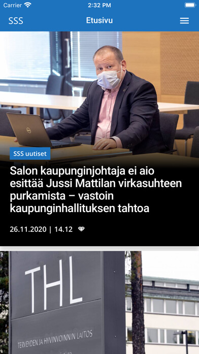Emulate iPhone app Salon Seudun Sanomat -sovellus using MyAndroid Emulate iPhone app Salon Seudun Sanomat -sovellus using MyAndroid