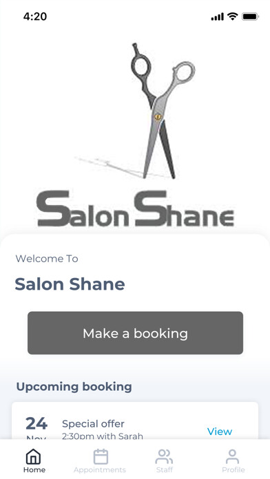 Emulate iPhone app Salon Shane using MyAndroid Emulate iPhone app Salon Shane using MyAndroid
