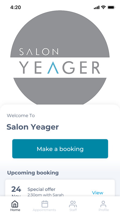 Emulate iPhone app Salon Yeager using MyAndroid Emulate iPhone app Salon Yeager using MyAndroid