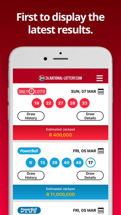 Emulate iPhone app SA Lottery Results using MyAndroid Emulate iPhone app SA Lottery Results using MyAndroid