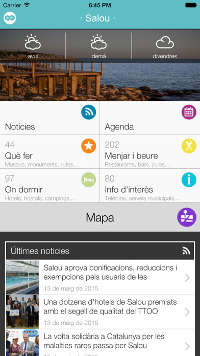 Emulate iPhone app Salou al mòbil using MyAndroid