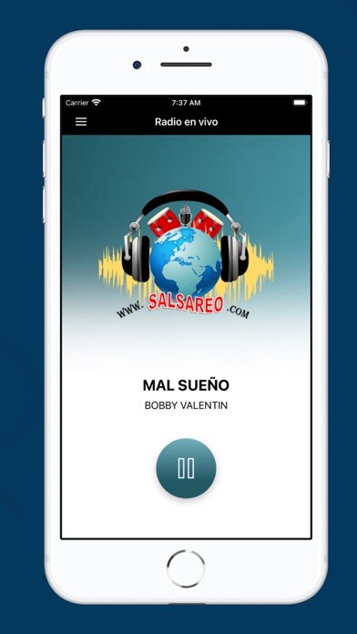 Emulate iPhone app Salsareo Emisora using MyAndroid