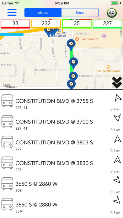 Emulate iPhone app Salt Lake City Transport using MyAndroid Emulate iPhone app Salt Lake City Transport using MyAndroid