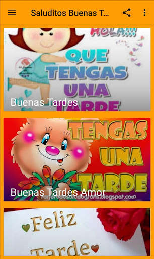 Run android online APK Saluditos Buenas Tardes from MyAndroid or emulate Saluditos Buenas Tardes using MyAndroid