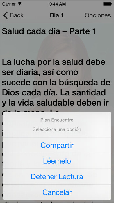 Emulate iPhone app Salud y Adoración using MyAndroid