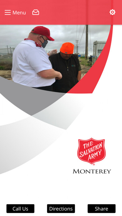 Emulate iPhone app Salvation Army Monterey using MyAndroid