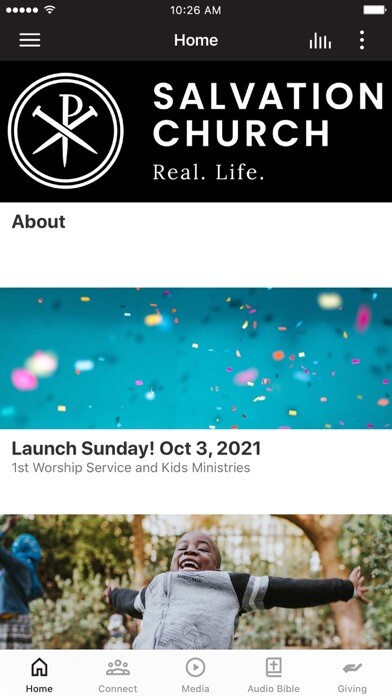 Emulate iPhone app Salvation Church using MyAndroid