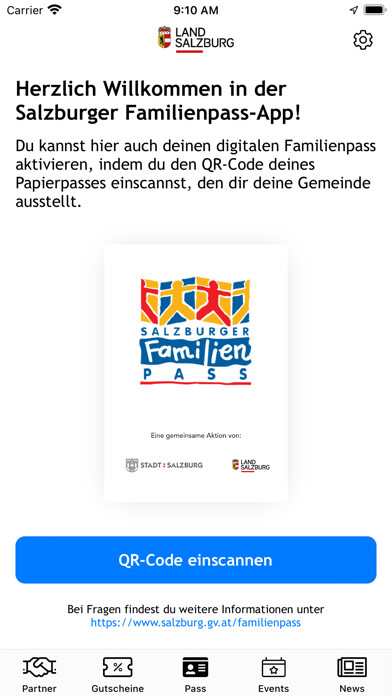 Emulate iPhone app Salzburger Familienpass using MyAndroid