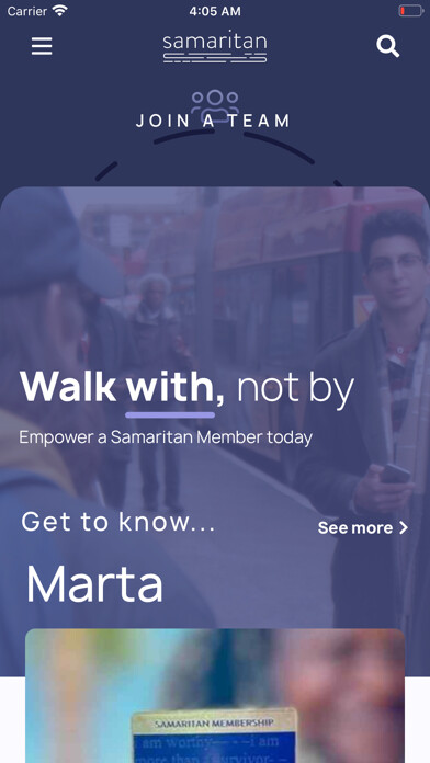 Emulate iPhone app Samaritan – Walk With, Not By using MyAndroid