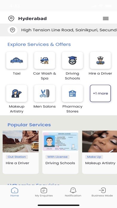 Emulate iPhone app Sameep : Local Services Offers using MyAndroid