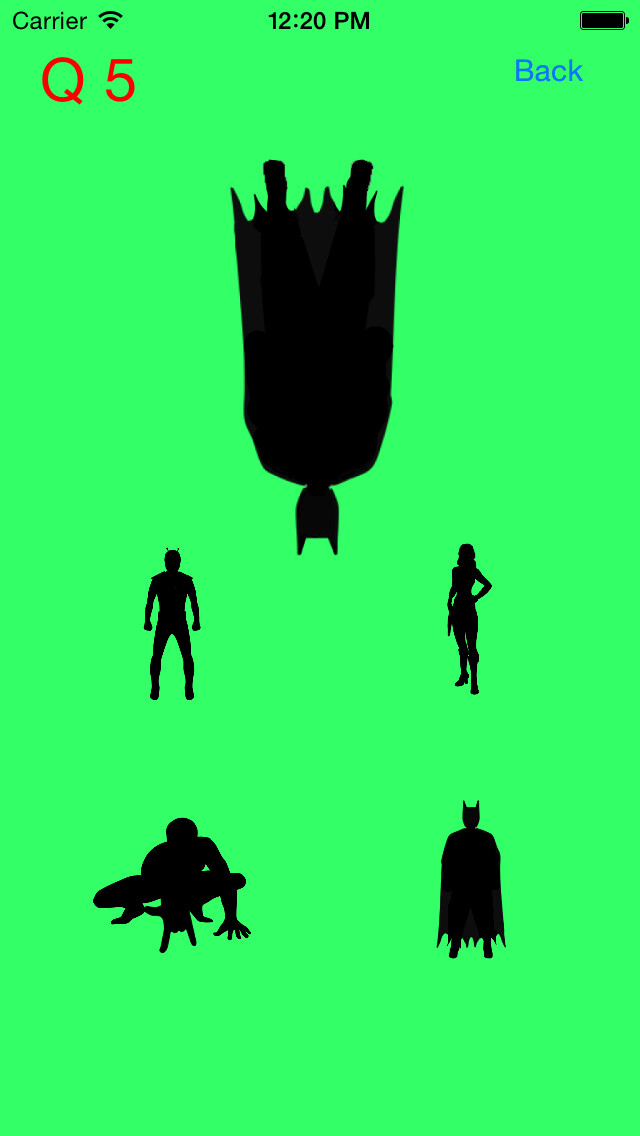 Emulate iPhone app Same Shape? of Superheroes using MyAndroid