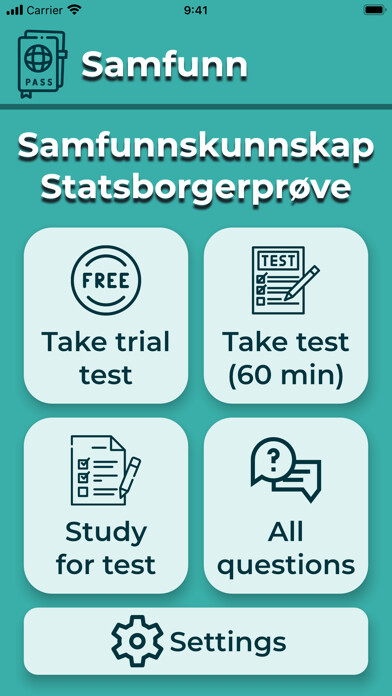 Emulate iPhone app Samfunnsprøve Citizenship test using MyAndroid Emulate iPhone app Samfunnsprøve Citizenship test using MyAndroid