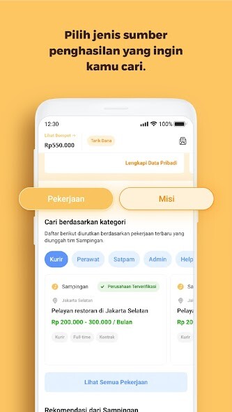 Run android online APK Sampingan from MyAndroid or emulate Sampingan using MyAndroid