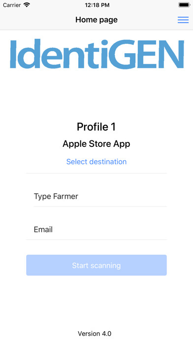 Emulate iPhone app Sampling IdentiGEN using MyAndroid