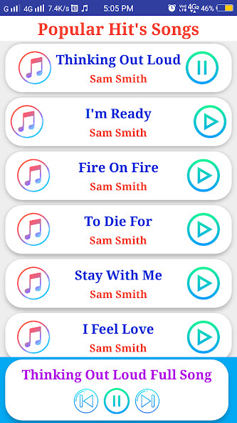 Run android online APK Sam Smith All Songs from MyAndroid or emulate Sam Smith All Songs using MyAndroid