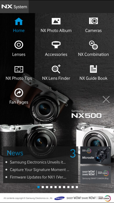 Emulate iPhone app Samsung SMART CAMERA NX using MyAndroid