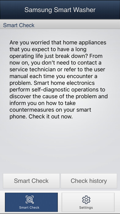Emulate iPhone app Samsung Smart Washer using MyAndroid