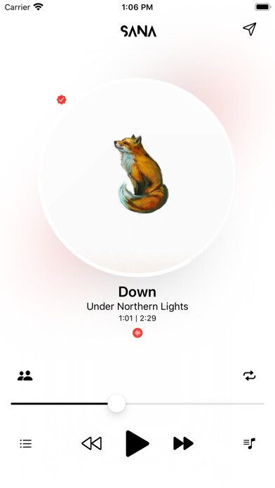 Emulate iPhone app SANA MUSIC using MyAndroid