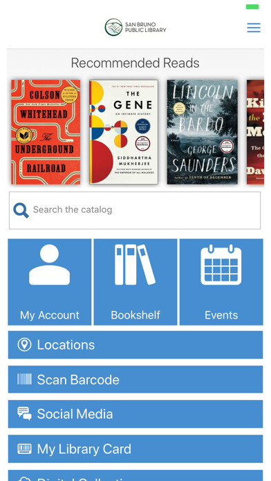 Emulate iPhone app San Bruno Library using MyAndroid