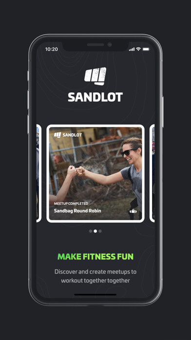 Emulate iPhone app Sandlot: Make Fitness Fun using MyAndroid