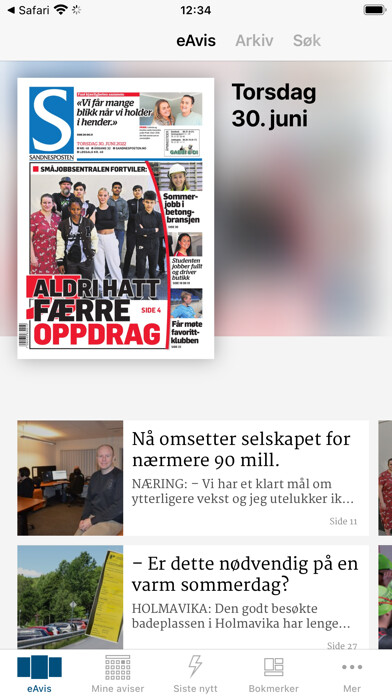 Emulate iPhone app Sandnesposten eAvis using MyAndroid Emulate iPhone app Sandnesposten eAvis using MyAndroid