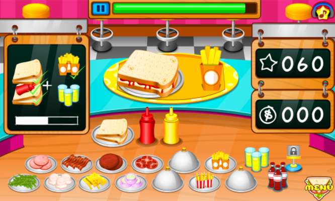 Emulate Android APK Sandwiches maker restaurant