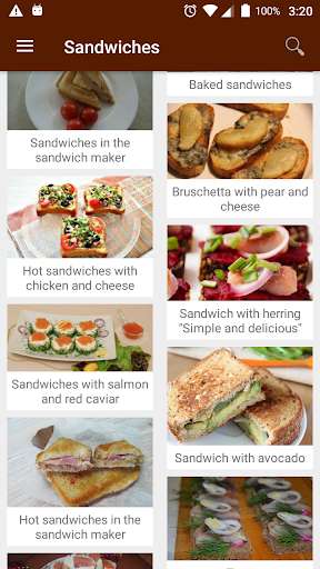 Run android online APK Sandwich Recipes with photo for FREE from MyAndroid or emulate Sandwich Recipes with photo for FREE using MyAndroid