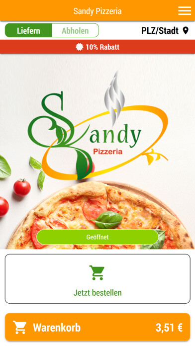 Emulate iPhone app Sandy Pizzeria using MyAndroid Emulate iPhone app Sandy Pizzeria using MyAndroid