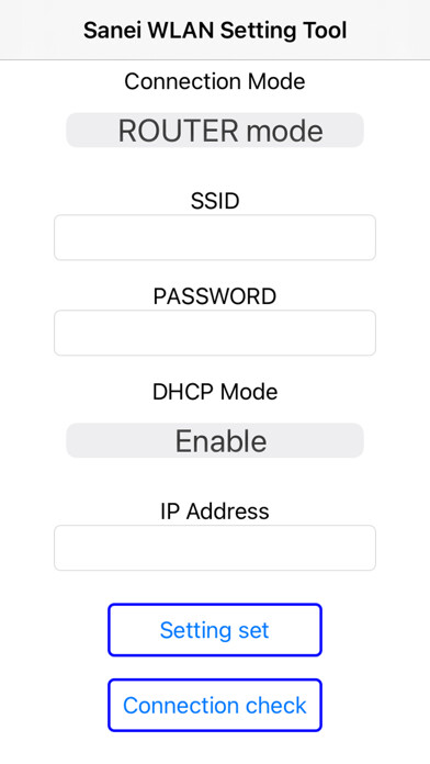 Emulate iPhone app Sanei WLAN Setting Tool using MyAndroid Emulate iPhone app Sanei WLAN Setting Tool using MyAndroid