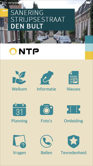 Emulate iPhone app Sanering Strijpsestraat using MyAndroid