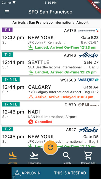 Emulate iPhone app San Francisco Airport using MyAndroid Emulate iPhone app San Francisco Airport using MyAndroid