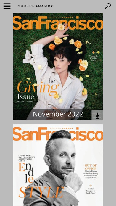 Emulate iPhone app San Francisco Magazine using MyAndroid