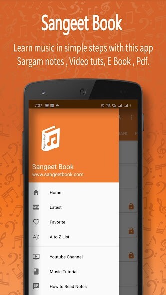 Run android online APK Sangeet Book – Hindi Song Sargam Notes Piano Notes from MyAndroid or emulate Sangeet Book – Hindi Song Sargam Notes Piano Notes using MyAndroid