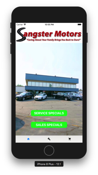 Emulate iPhone app Sangster Motors using MyAndroid Emulate iPhone app Sangster Motors using MyAndroid