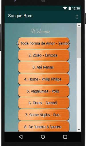 Run android online APK Sangue Bom Lyrics Music from MyAndroid or emulate Sangue Bom Lyrics Music using MyAndroid