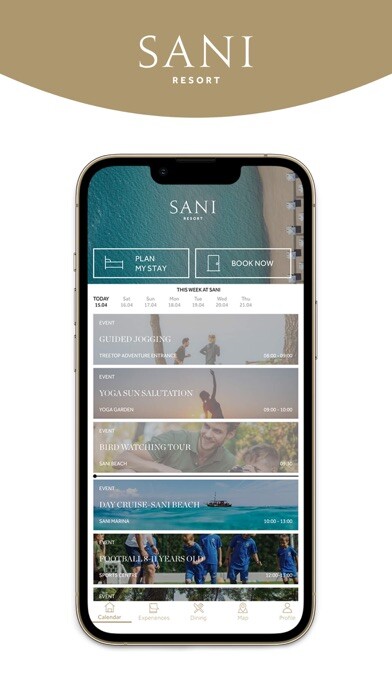 Emulate iPhone app Sani Resort, Greece using MyAndroid