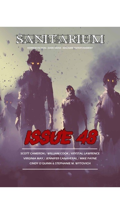 Emulate iPhone app Sanitarium Magazine: Horror Fiction, Dark verse and Macabre Entertainment using MyAndroid