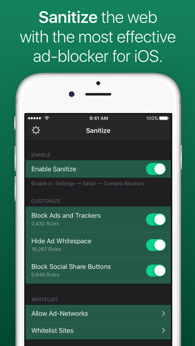 Emulate iPhone app Sanitize — Ad Blocker using MyAndroid Emulate iPhone app Sanitize — Ad Blocker using MyAndroid